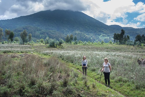 Climbing mount Bisoke in Rwanda