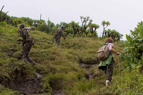 Hiking mount Bisoke in Rwanda